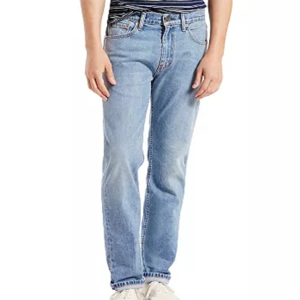 Men's NWT Levi's 505 Regular-Fit Stretch Jeans‎ in Clif color 34x34
